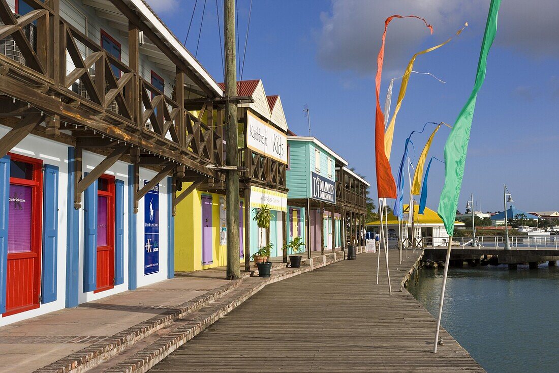 Heritage Quay shopping district in St. John's,  Antigua,  Leeward Islands,  West Indies,  Caribbean,  Central America