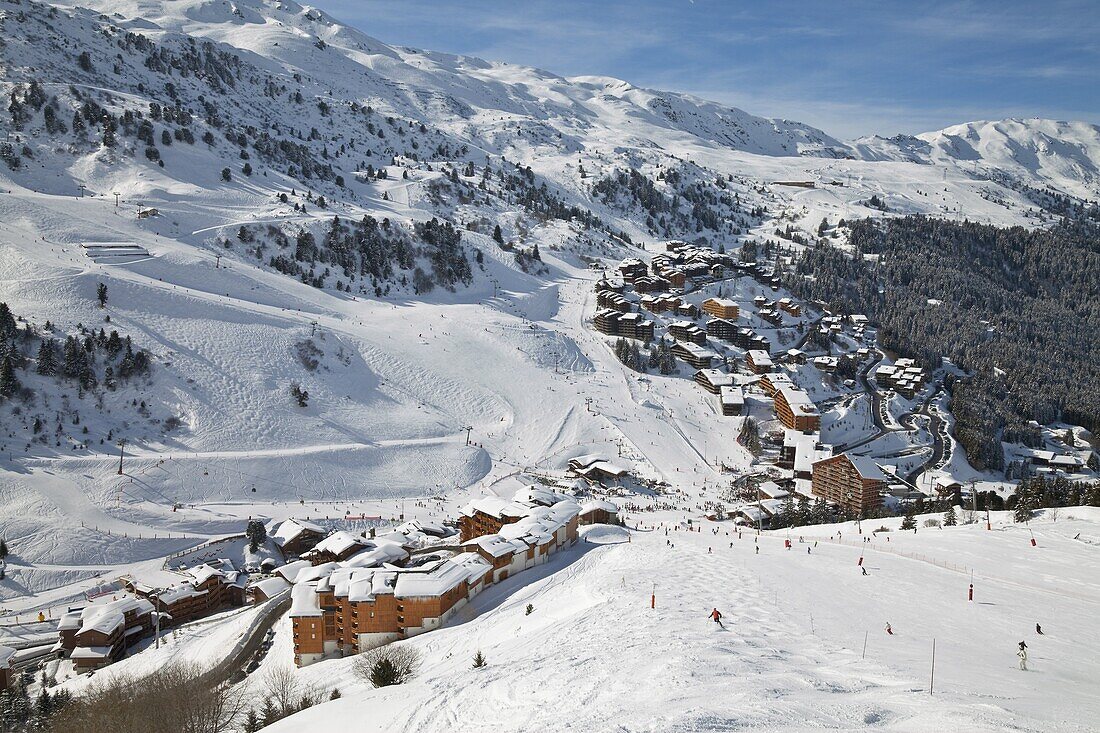 Meribel-Mottaret,  1750m,  ski area, Meribel,  Three Valleys Les Trois Vallees),  Savoie,  French Alps,  France,  Europe