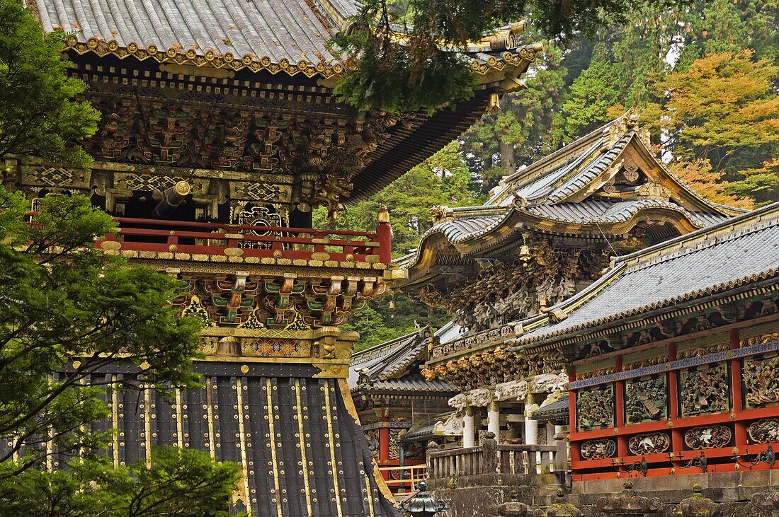 Yomei-mon (Gate of Sunlight), Tosho-gu Shrine, Nikko, Central Honshu (Chubu), Japan, Asia
