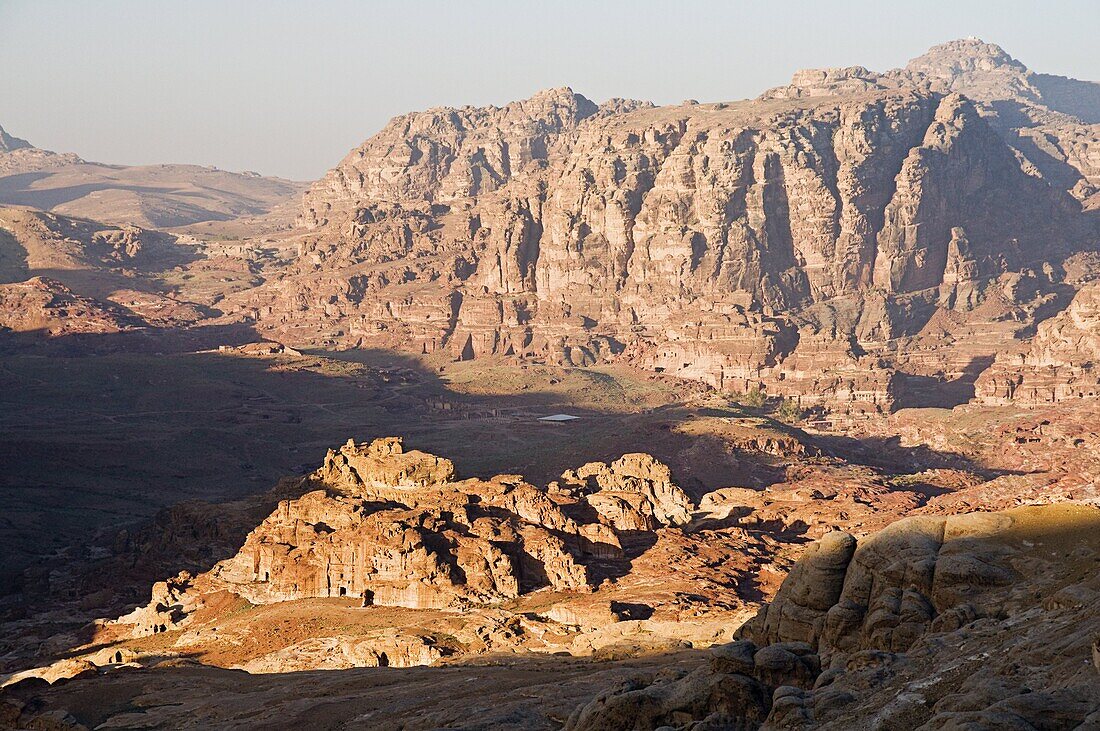 View of Wadi Sha'ab Qais, Petra, Jordan, Middle East
