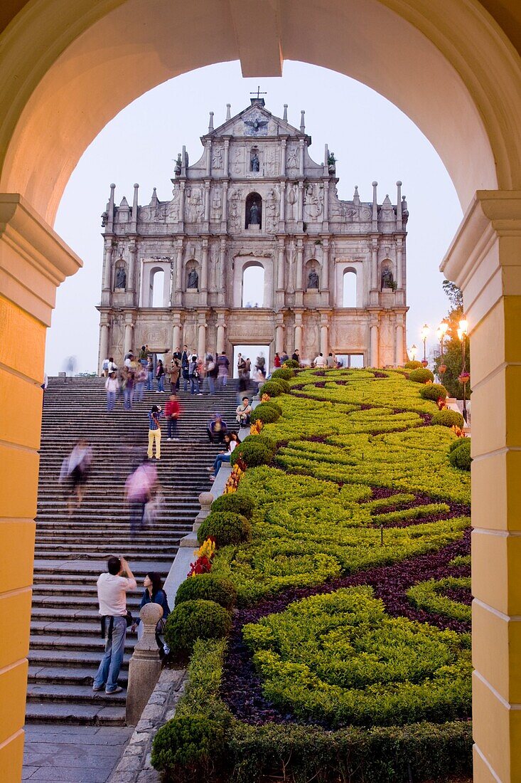 Facade of St. Paul's Cathedral, Macau, China, Asia