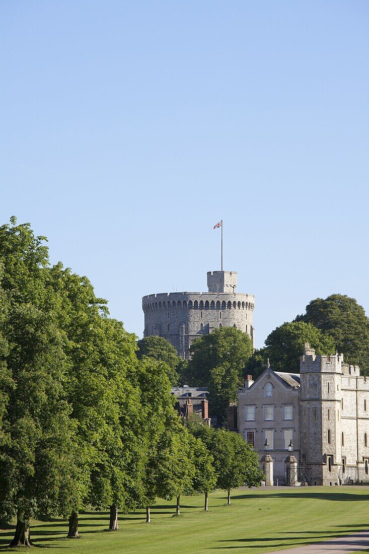 The Long Walk and Windsor Castle, Windsor, Berkshire, England, United Kingdom, Europe