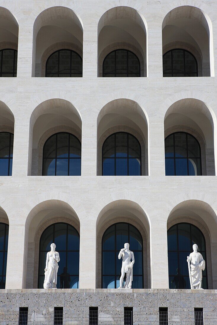 Palazzo della Civilta Italiana, EUR, Rome, Lazio, Italy, Europe