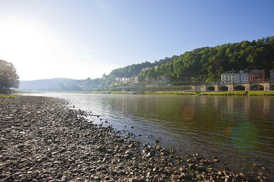 River Elbe, Saxon Switzerland, Saxony, Germany, Europe