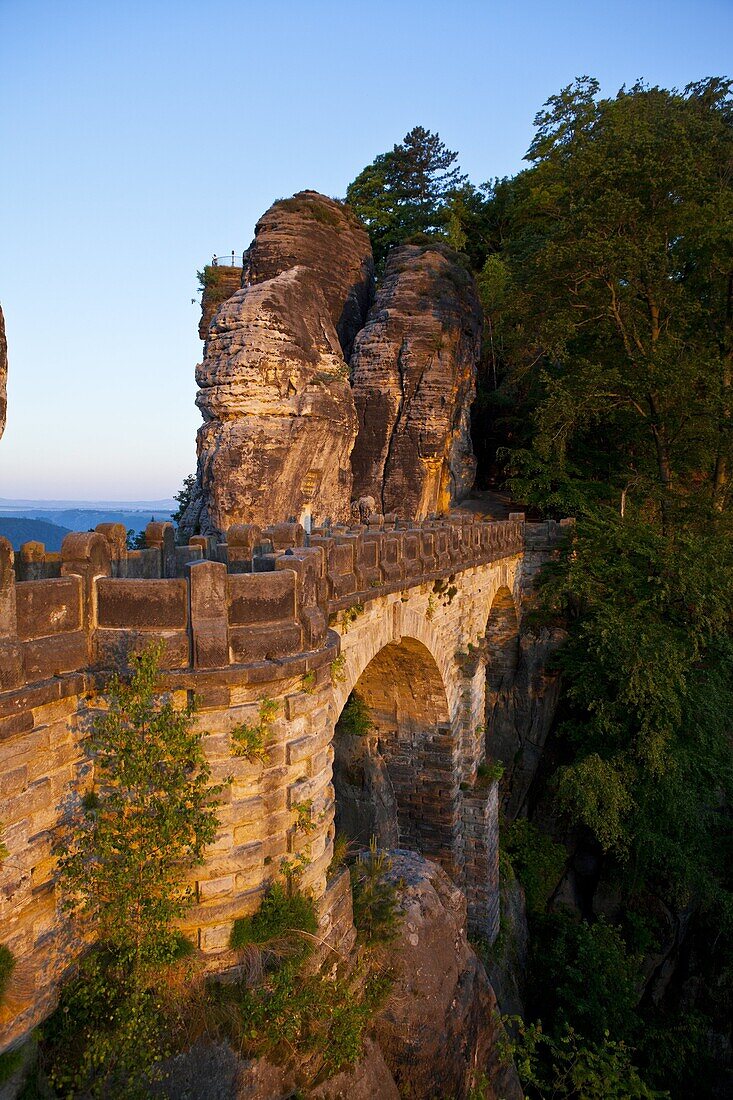 The Bastei, Saxon Switzerland, Saxony, Germany, Europe