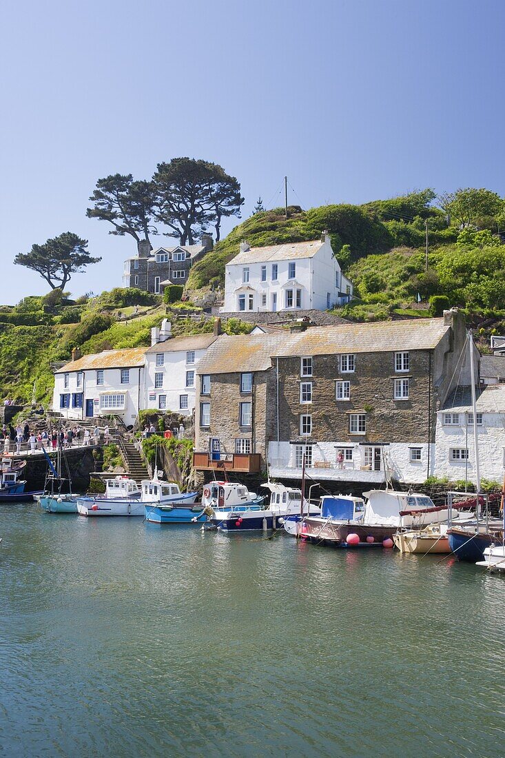 The harbour in Polperro in Cornwall, England, United Kingdom, Europe