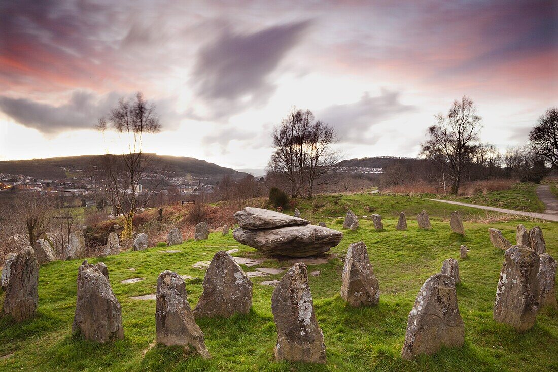 Ancient Gorsedd Stones, Pontypridd, Rhondda, South Wales, Wales, United Kingdom, Europe