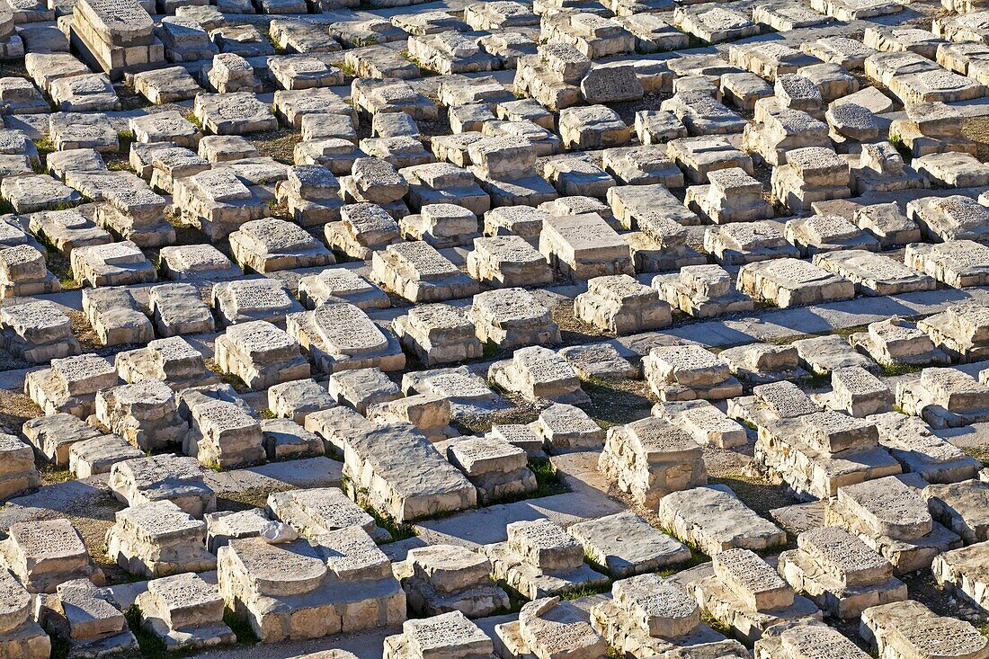 Jewish cemetery, Mount of Olives, Jerusalem, Israel, Middle East