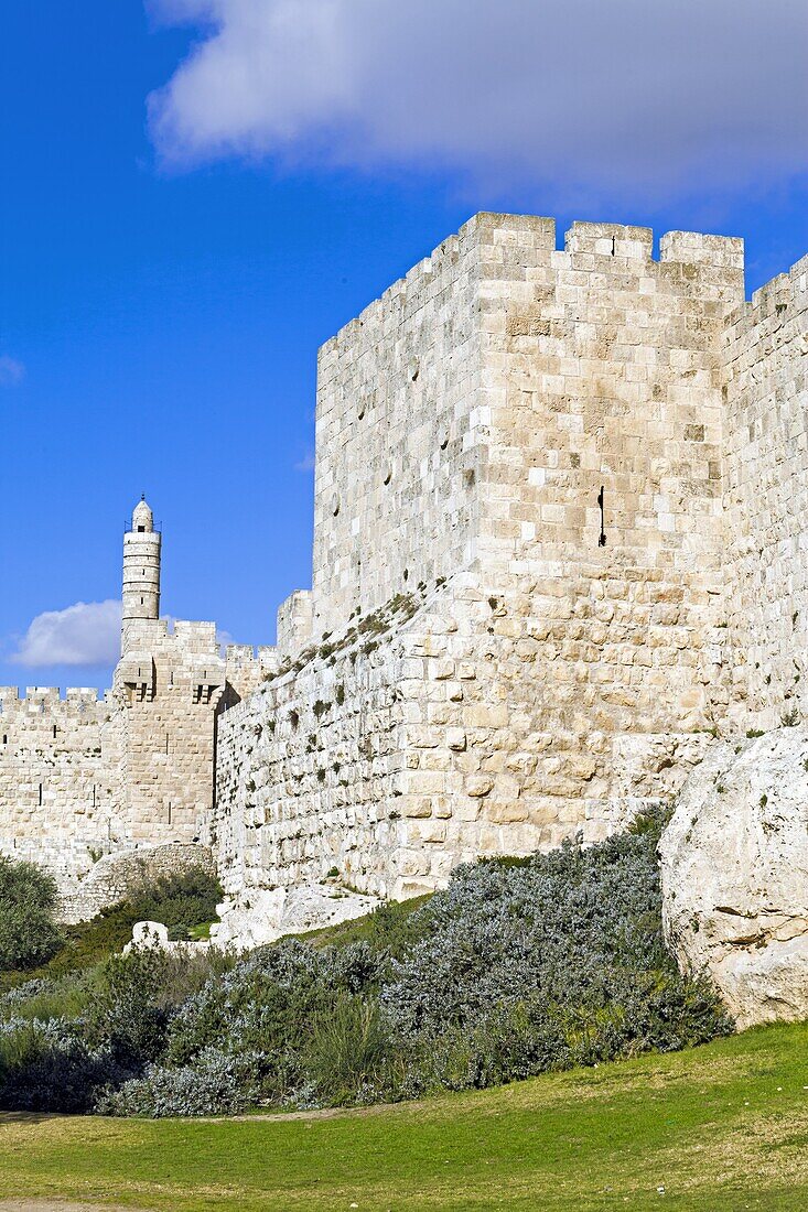 Citadel (Tower of David), Old City Walls, UNESCO World Heritage Site, Jerusalem, Israel, Middle East