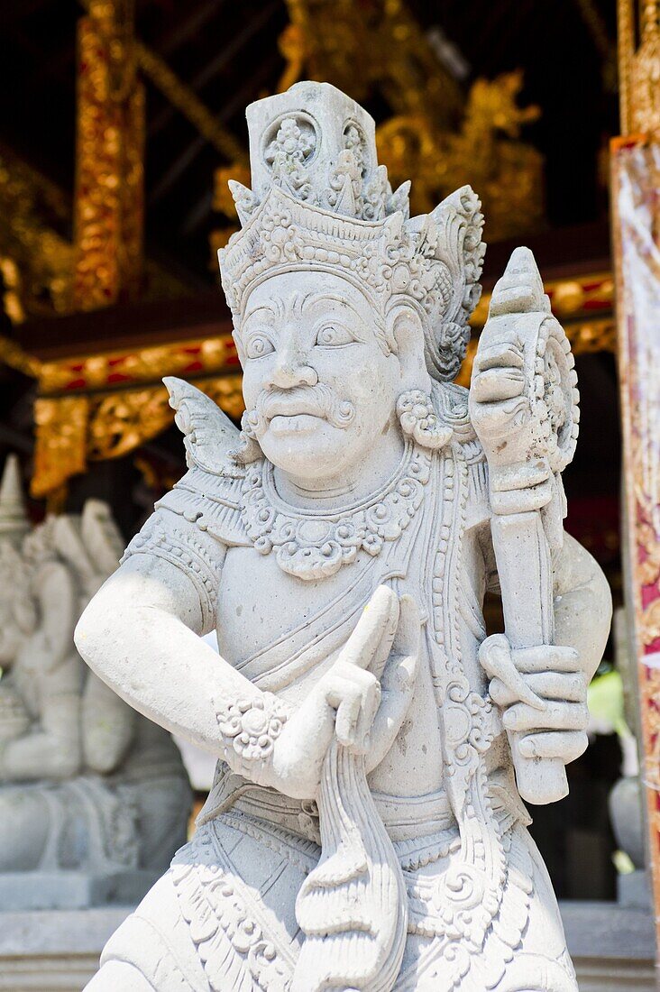 Hindu stone statue at Pura Tirta Empul Temple, a Hindu Temple on Bali, Indonesia, Southeast Asia, Asia