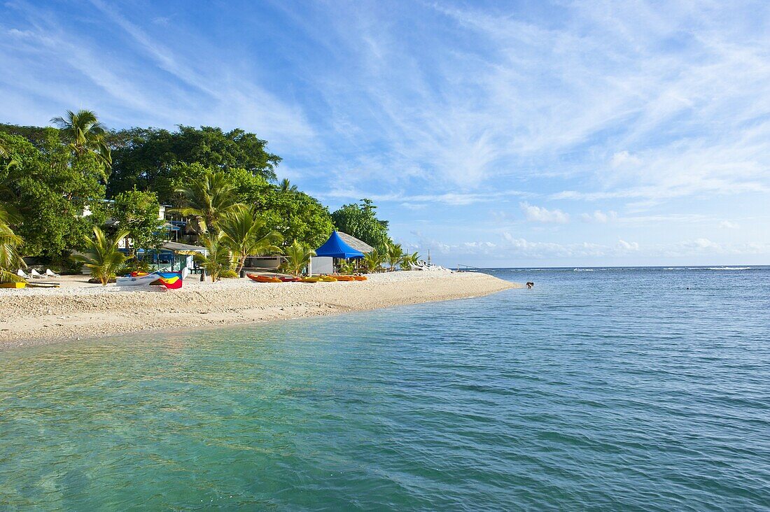 White sand beach at Hideaway Island near Port Vila, Island of Efate, Vanuatu, South Pacific, Pacific