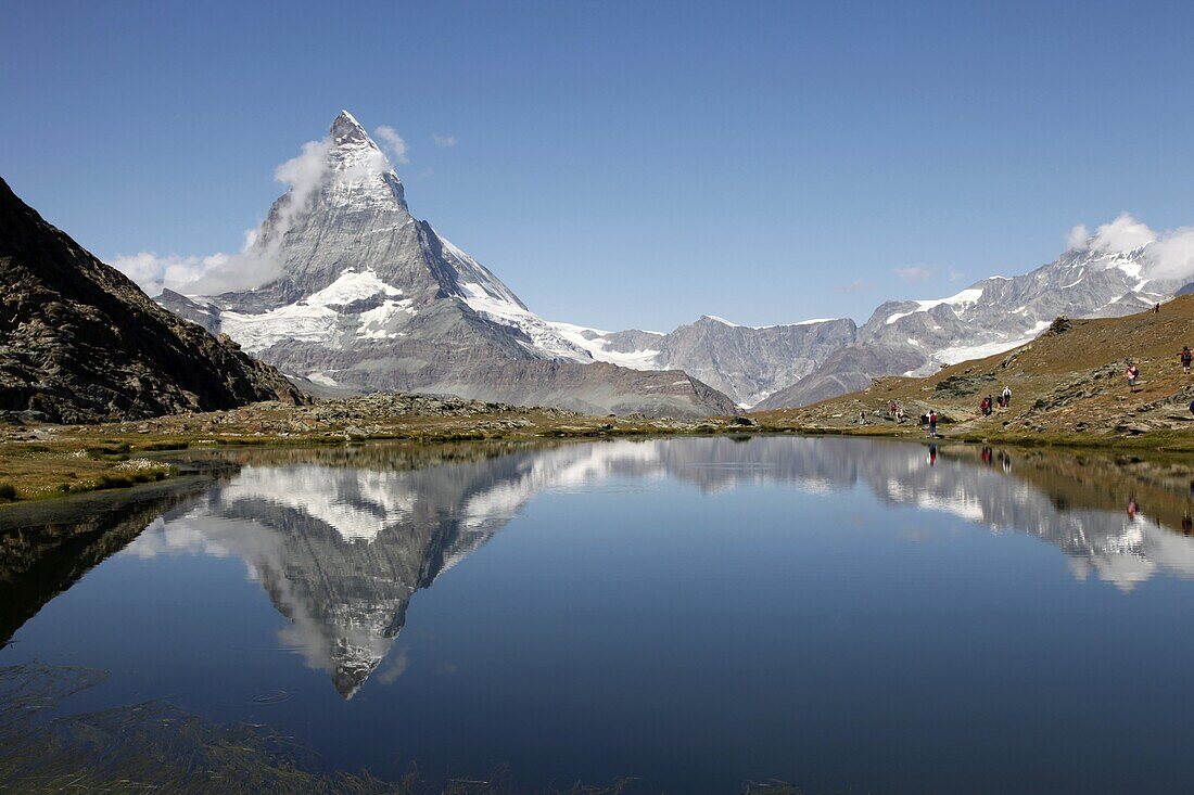 Riffelsee and the Matterhorn, Zermatt, Valais, Swiss Alps, Switzerland, Europe