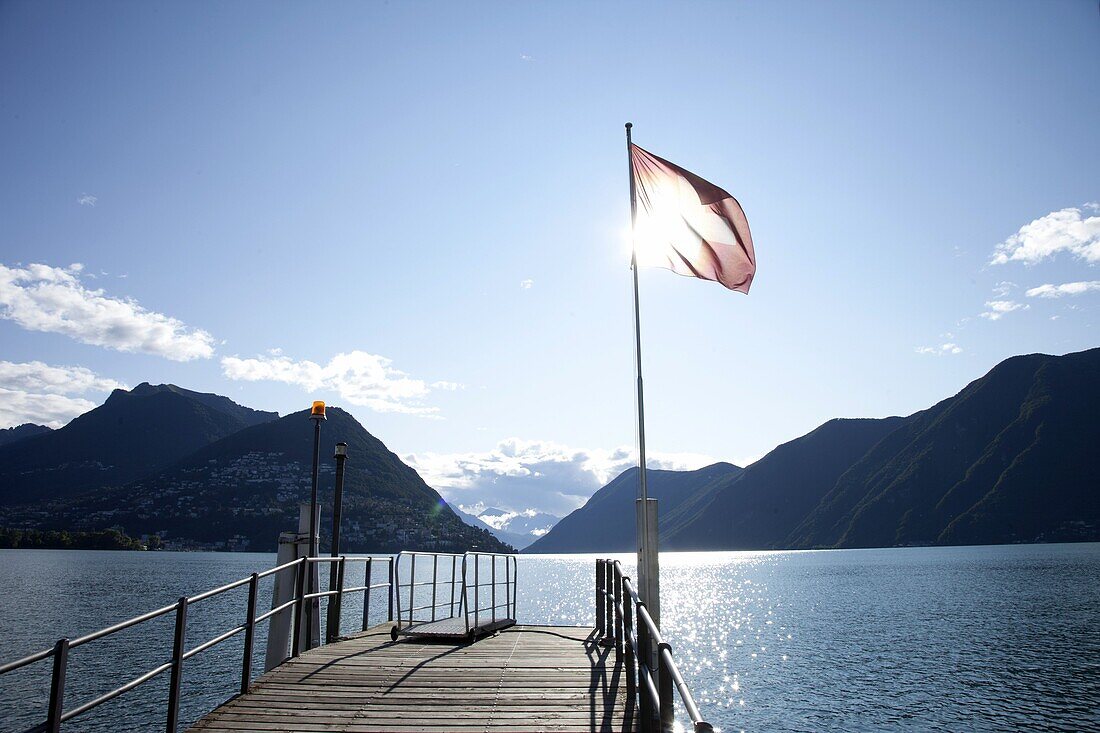 Lake of Lugano, Lugano, Canton Tessin, Switzerland, Europe