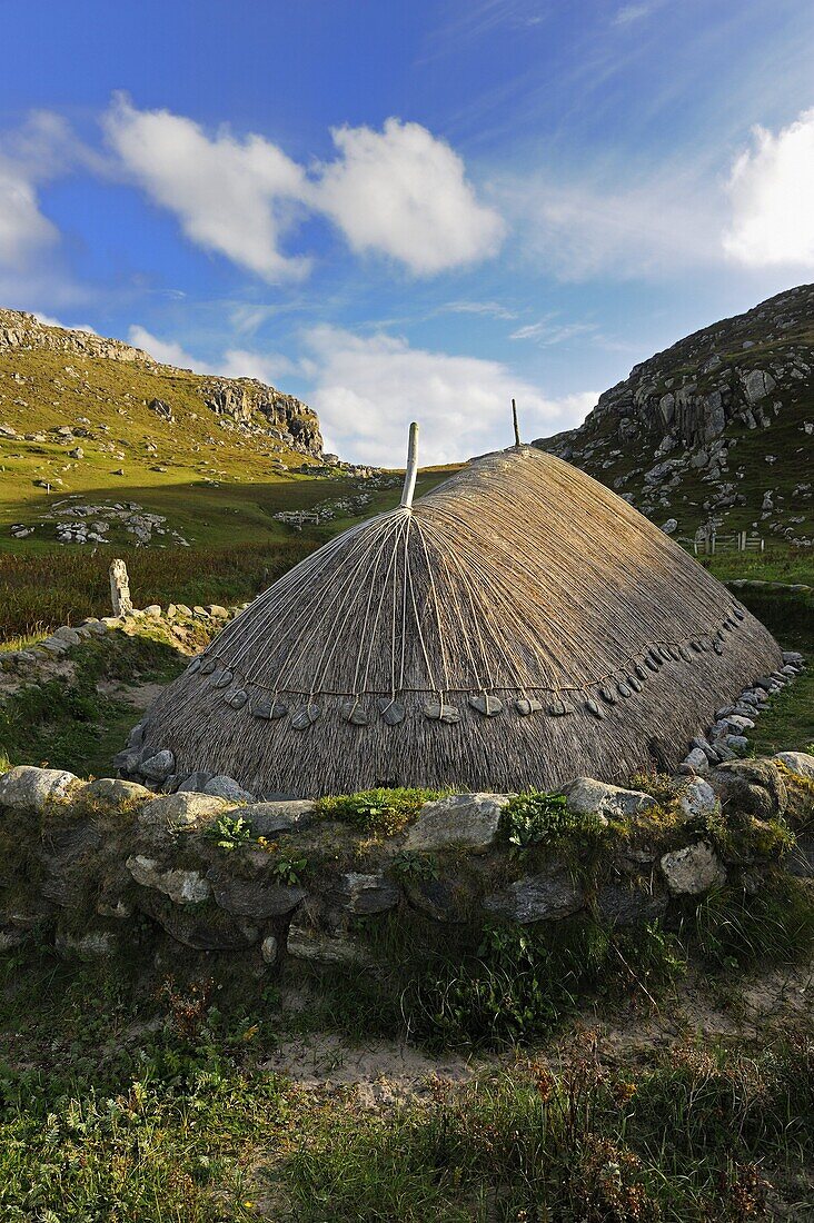 Bosta Iron Age House, Great Bernera Iron Age Village, Isle of Lewis, Western Isles, Scotland, United Kingdom, Europe