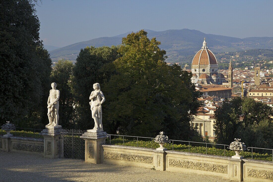 View of Florence from the Villa Bardini, Boboli Gardens, Florence, Tuscany, Italy, Europe