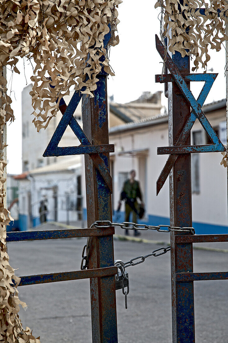 Old chained door, Border from Israel to Lebanon, Israel