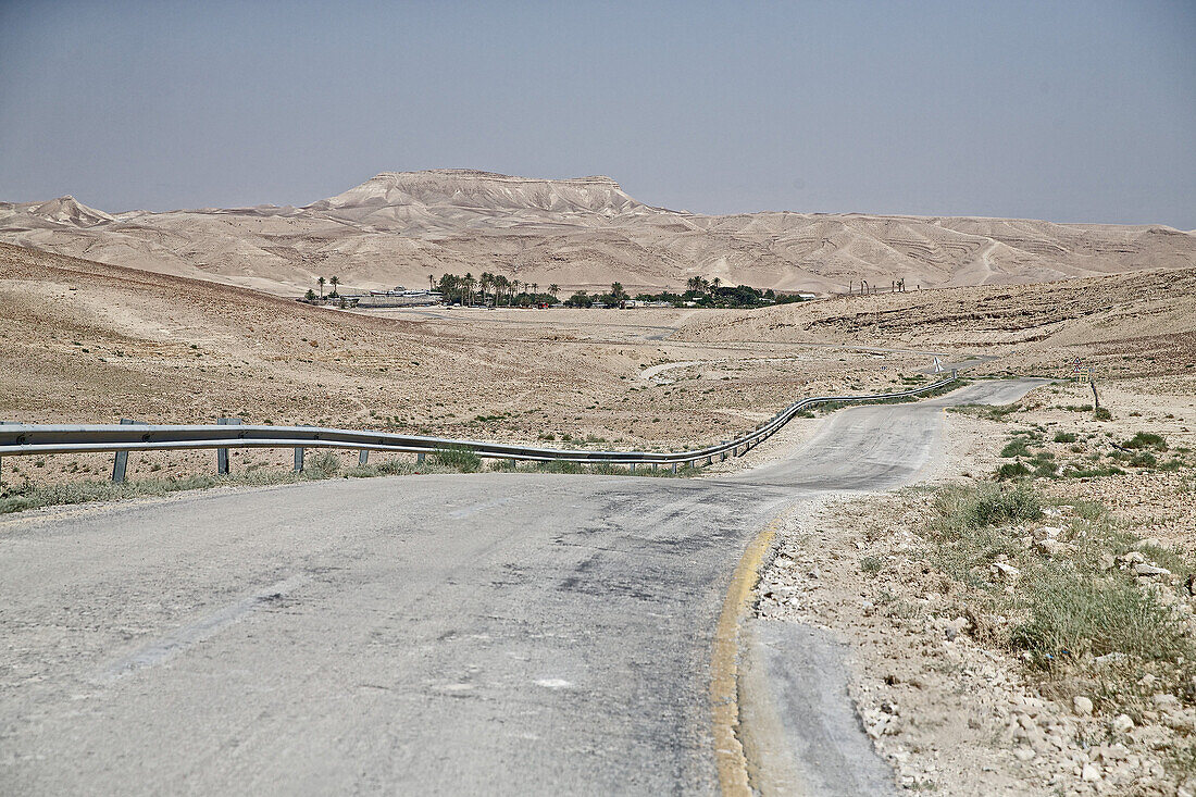 Road through the desert Negev, Negev, Israel