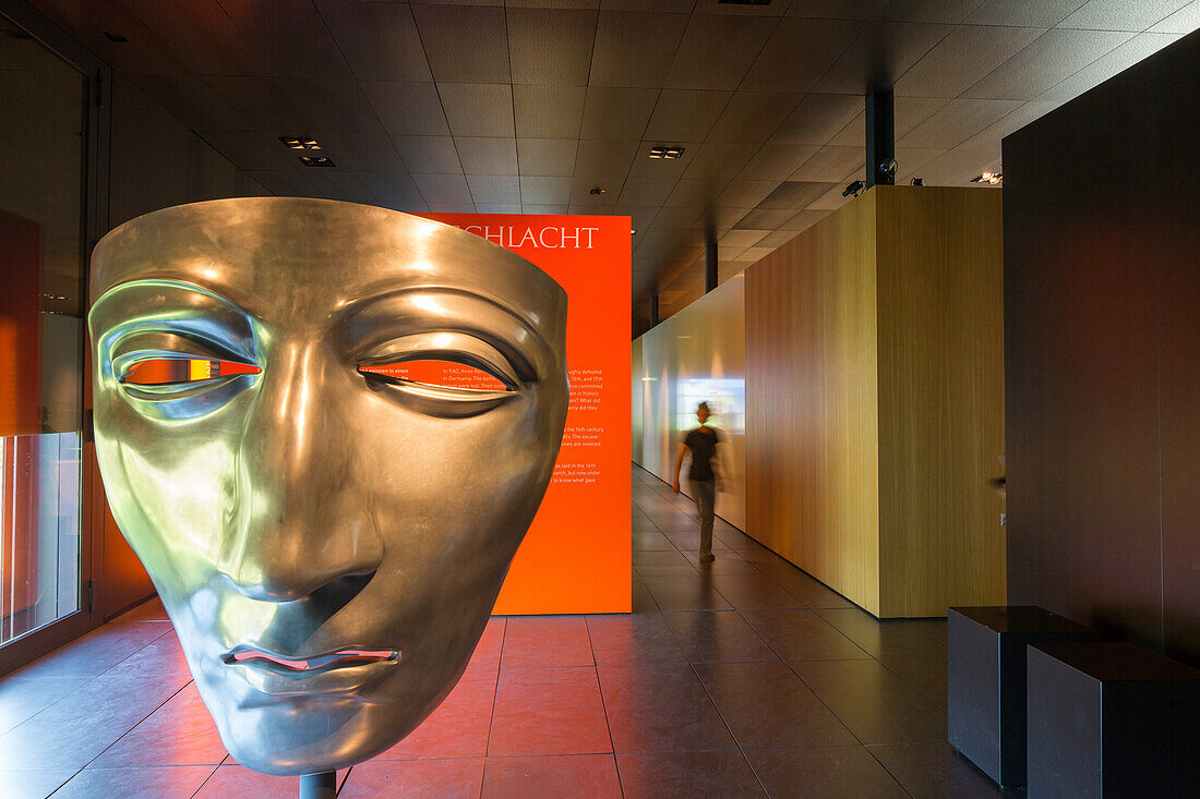 Varus Mask, Kalkriese Museum, exhibition, near Bramsche, Lower Saxony, Germany