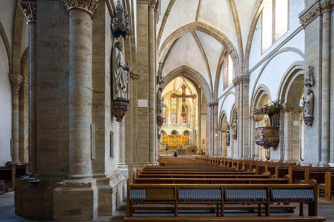 Dom St Peter, Kathedrale Bistum, Innenaufnahme, Osnabrueck, Niedersachsen, Norddeutschland, Deutschland