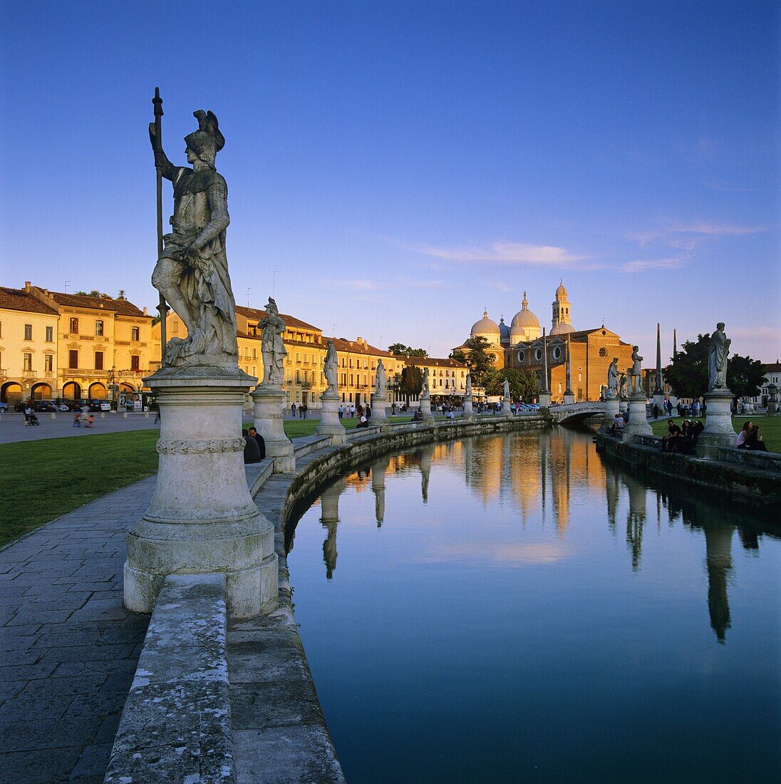 Prato della Valle and Santa Giustina, Padua, Veneto, Italy, Europe