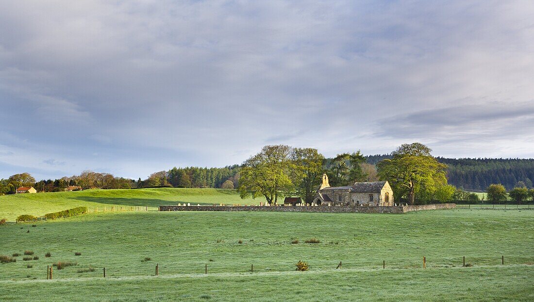 St. Mary's Church at Over Silton on the edge of the North York Moors, North Yorkshire, Yorkshire, England, United Kingdom, Europe