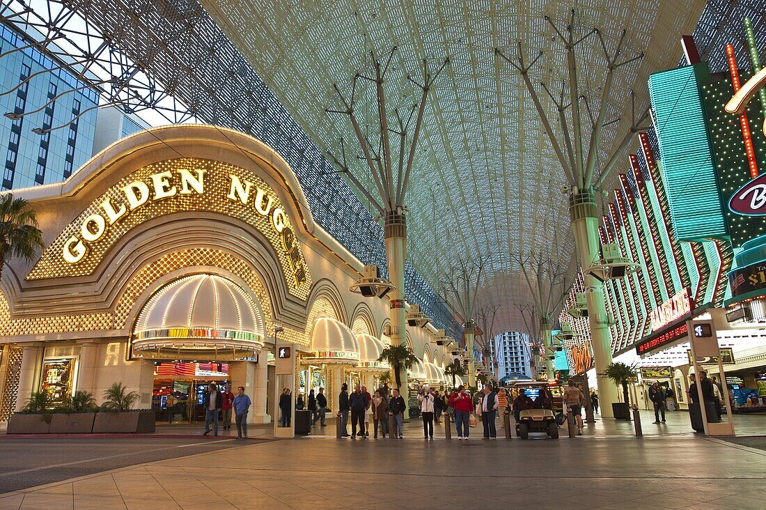 Golden Nugget Casino and  Fremont Street Experience, Las Vegas, Nevada, United States of America, North America