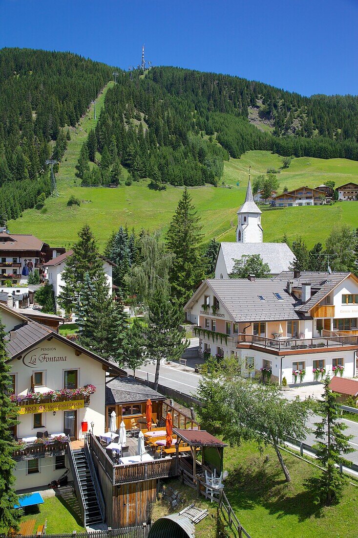 View of Corvara, Badia Valley, Bolzano Province, Trentino-Alto Adige/South Tyrol, Italian Dolomites, Italy, Europe