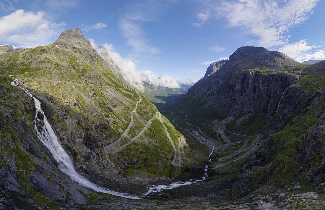 View from Trollstigen viewpoint, More og Romsdal, Norway, Scandinavia, Europe