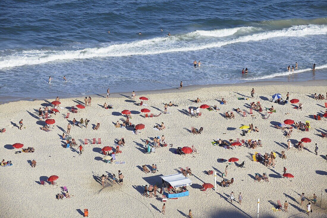 View of Copacabana beach, Rio de Janeiro, Brazil, South America