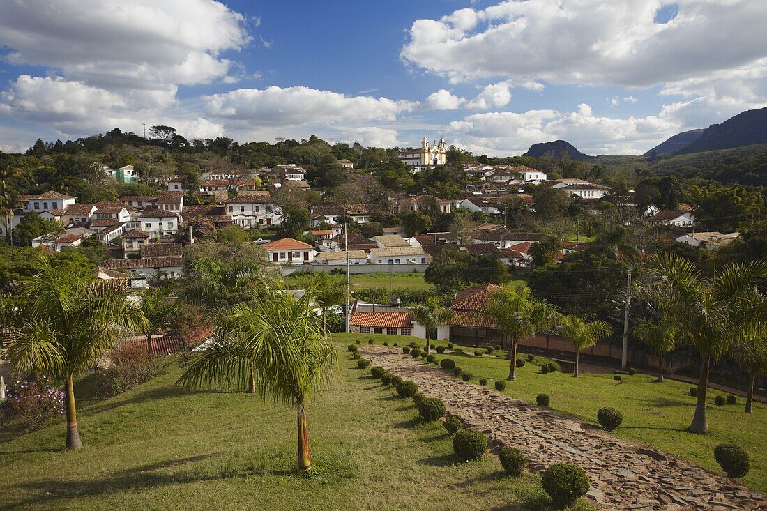 View of Tiradentes, Minas Gerais, Brazil, South America