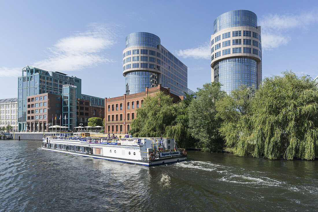 River Spree, Alt Moabit , Hotel Abion, Old Bolle Dairy, ministry of interior ,Berlin, Germany
