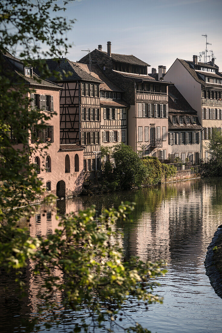 Timber frame houses in the tanner quarter, Petite France, Strasbourg, Alsace, France