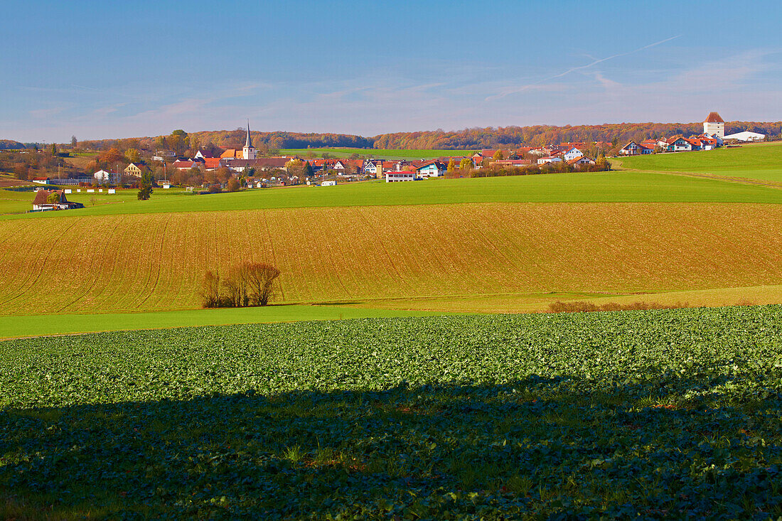 View at Greßthal, Community of Wasserlosen, Unterfranken, Bavaria, Germany, Europe