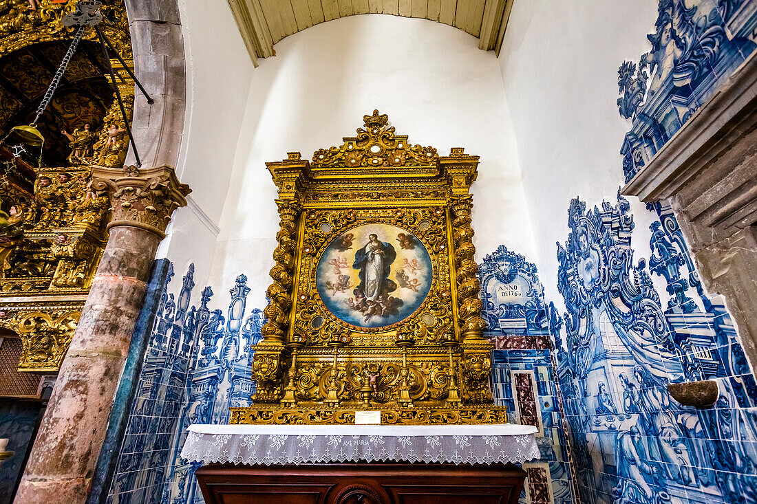 Tiles (Azulejos) in the Igreja da Misericordia church, Tavira, Algarve, Portugal