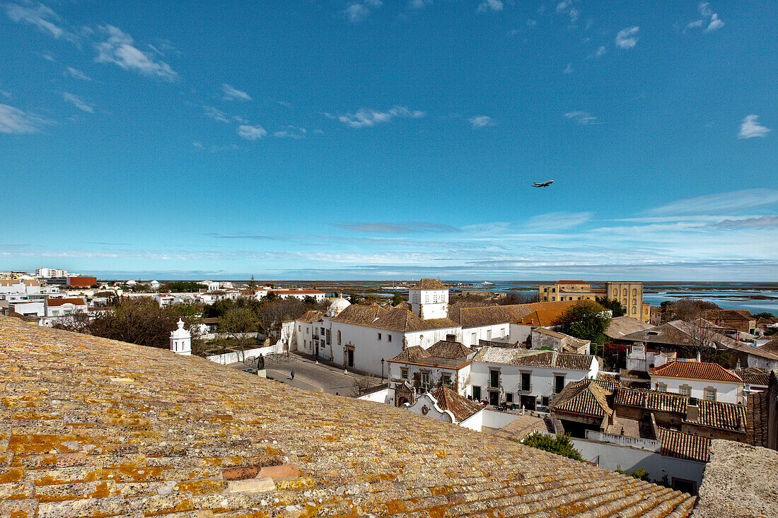 View from tower of Se Cathedral, Faro, Algarve, Portugal