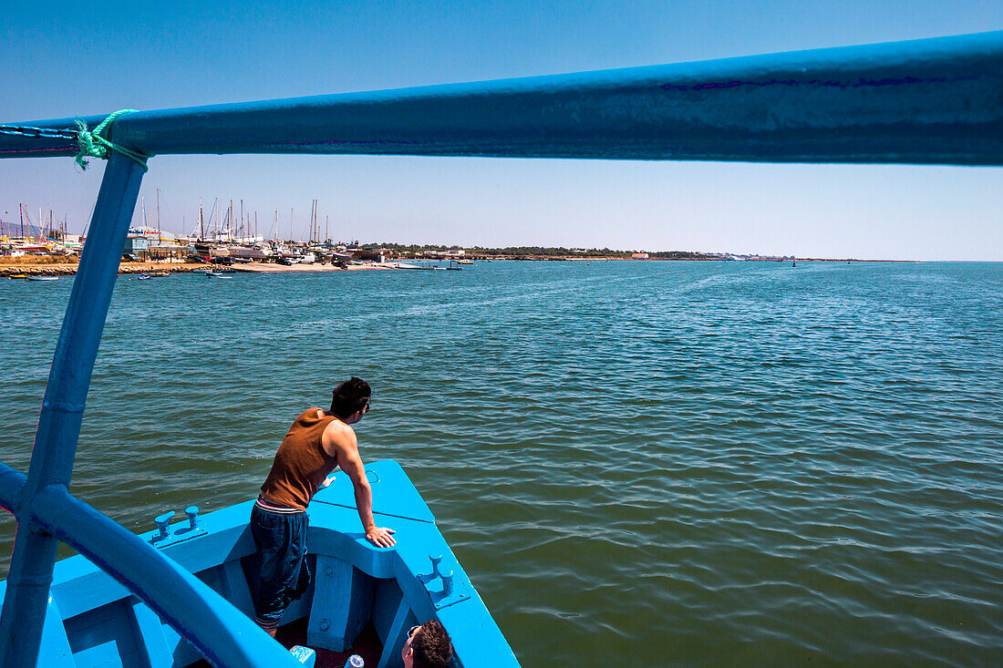 Ferry boat to Armona island, Olhao, Algarve, Portugal