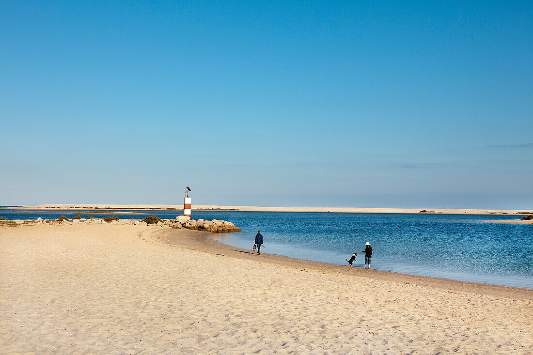 Beach, fishing village Fuzeta, Olhao, Algarve, Portugal