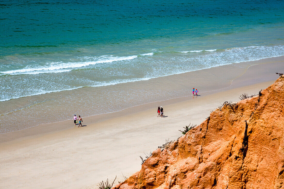 Red cliffs, Praia de Falesia, Albufeira, Algarve, Portugal