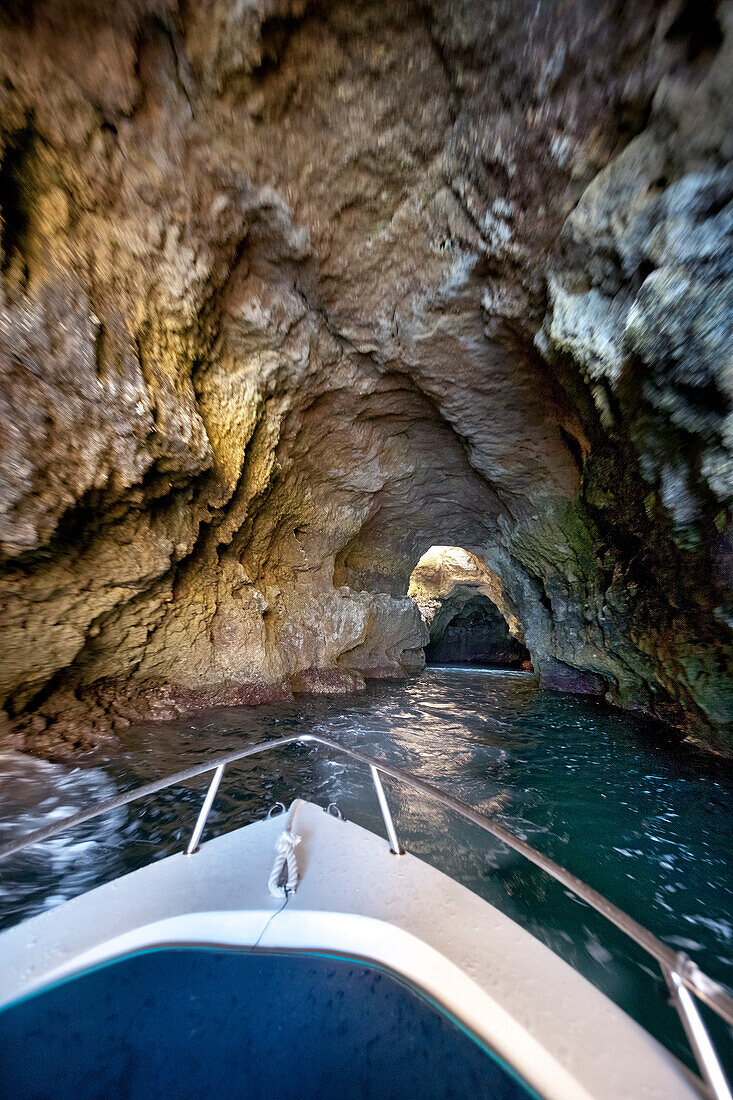 Boat trip to a grotto, Benagil, Algarve, Portugal