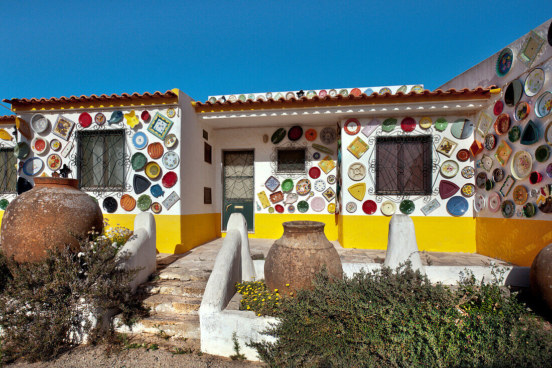 Tiled house near Vila do Bispo, Costa Vicentina, Algarve, Portugal