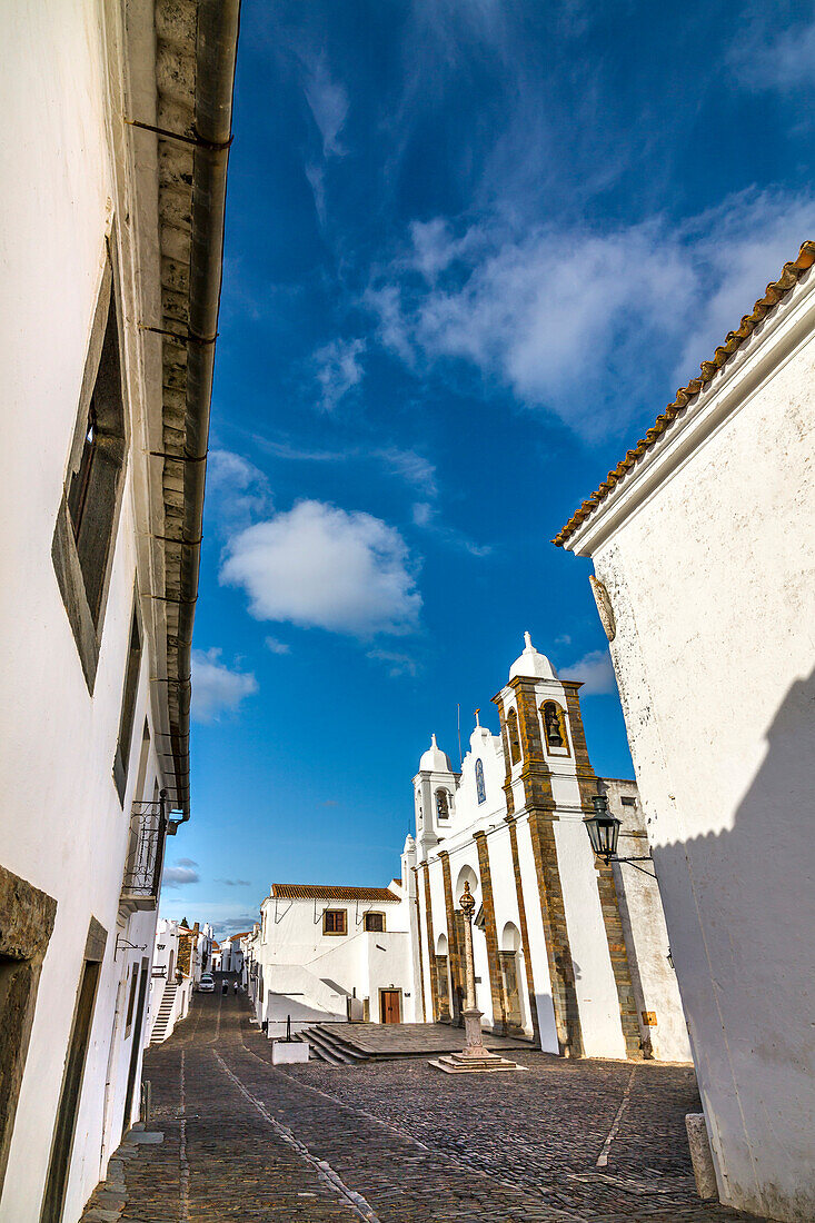 Old town with church, Monsaraz, Alentejo, Portugal