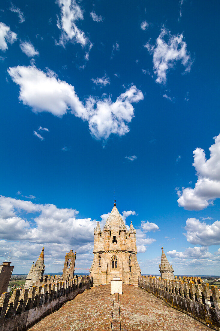 View from roof of the cathedral, Evora, Alentejo, Portugal