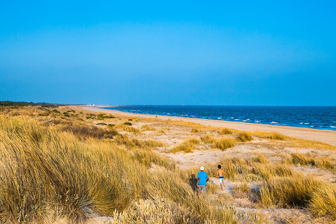 Beach and dunes, Monte Gordo, Faro, Algarve, Portugal