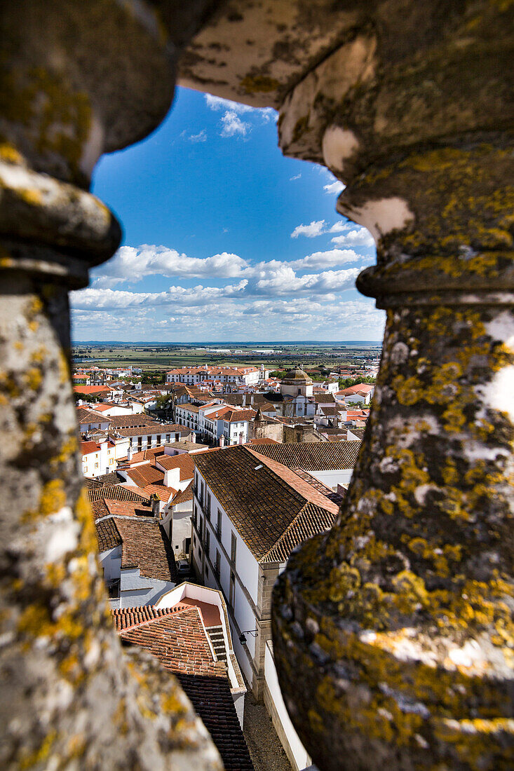 View from the roof of the cathedral, Evora, Alentejo, Portugal