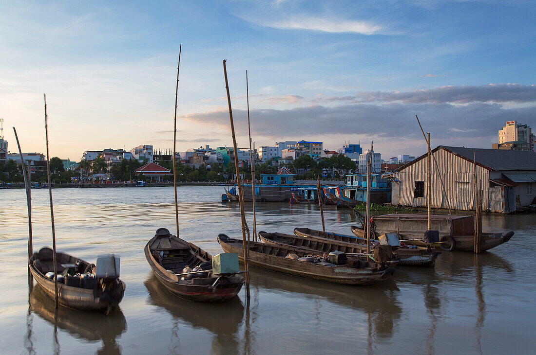 Boats on Can Tho River, Can Tho, Mekong Delta, Vietnam, Indochina, Southeast Asia, Asia