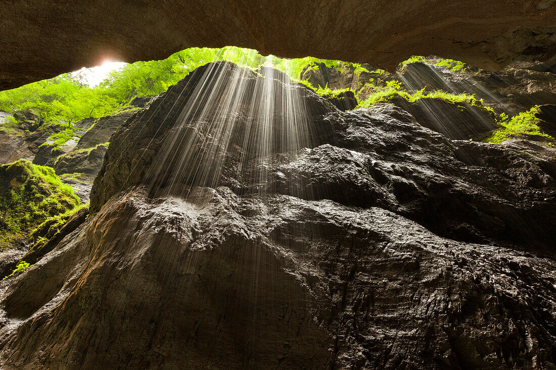 Partnachklamm, near Garmisch-Partenkirchen, Werdenfels region, Bavaria, Germany