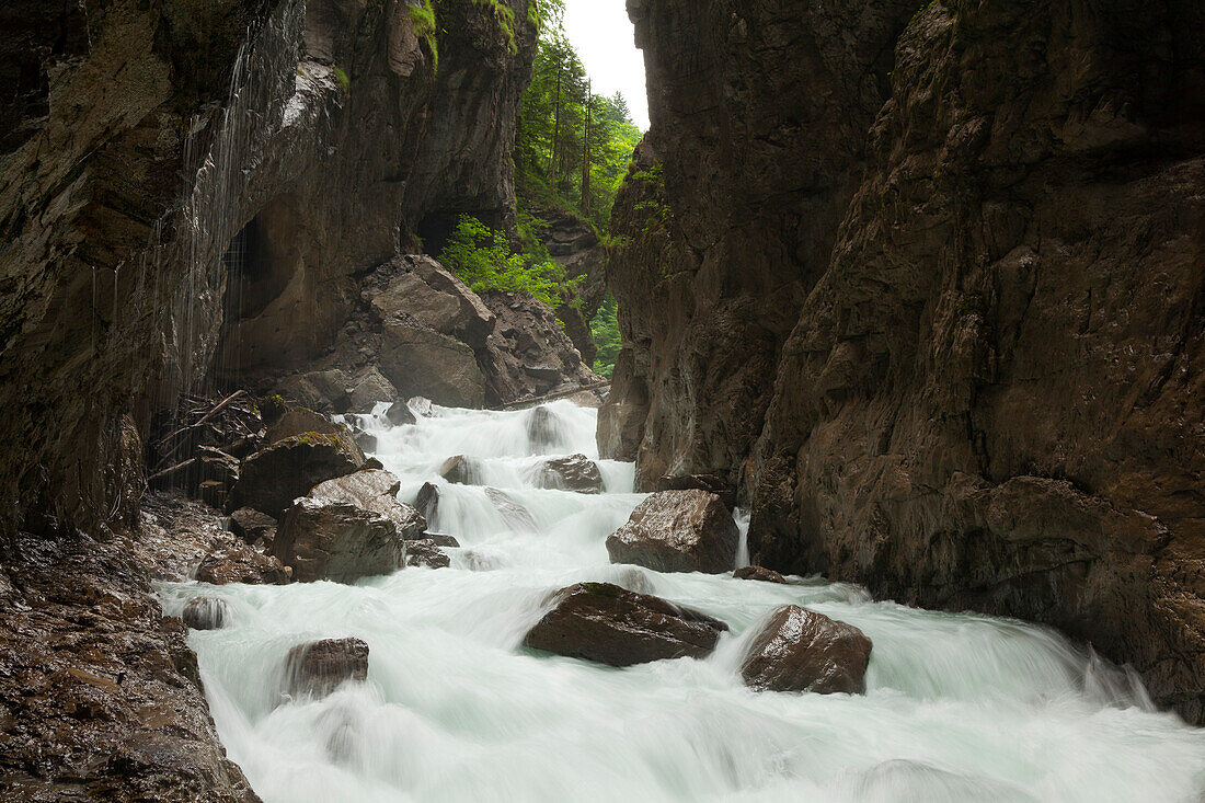 Partnachklamm, bei Garmisch-Partenkirchen, Werdenfelser Land, Bayern, Deutschland