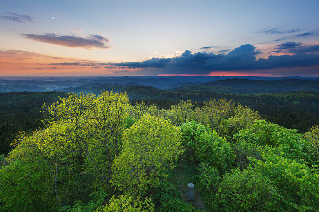 View from Hohe Acht, near Adenau, Eifel, Rhineland-Palatinate, Germany