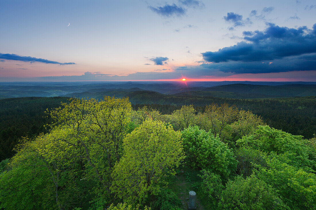 View from Hohe Acht, near Adenau, Eifel, Rhineland-Palatinate, Germany