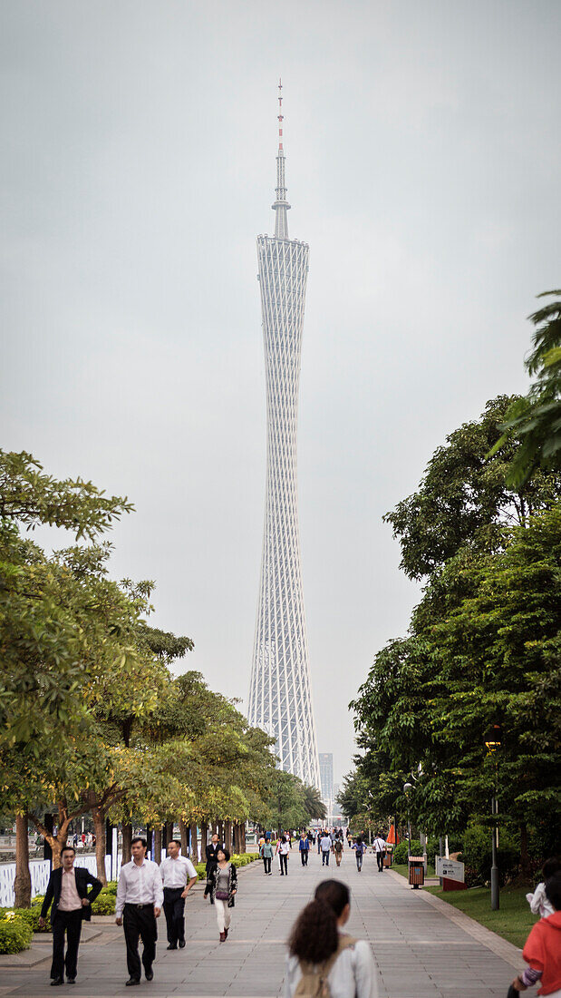 iconic tv tower of Guangzhou, Guangdong province, Pearl River Delta, China